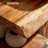 Virello Sculpted Solid Wood Bathroom Vanity with Shelves - Timberustic Freestanding Bathroom Vanity with Shelves