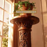 Virelta Solid Wood Pedestal Stand - Timberustic Pedestal Stand