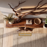 Virelthorn Sculpted Solid Wood Console Table SPA094845