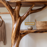 Virelwood Handcrafted Solid Wood Entryway Organizer - Timberustic Entryway Organizer