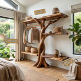 Virelwood Handcrafted Solid Wood Entryway Organizer - Timberustic Entryway Organizer