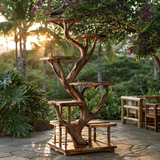 Virelwood Handcrafted Tree Branch Parrot Stand SPA273500 - Timberustic Tree Branch Parrot Stand