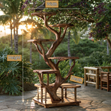 Virelwood Handcrafted Tree Branch Parrot Stand SPA273500 - Timberustic Tree Branch Parrot Stand