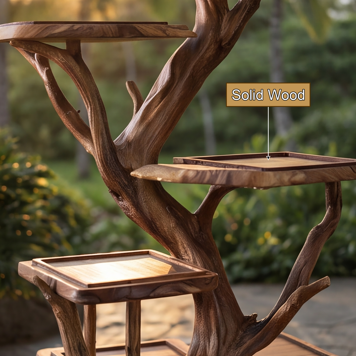 Virelwood Handcrafted Tree Branch Parrot Stand SPA273500 - Timberustic Tree Branch Parrot Stand
