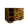 Vireon Sculpted Solid Wood Freestanding Bathroom Vanity with Drawers Teak - Timberustic Freestanding Bathroom Vanity with Drawers