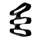 Vireon Sculpted Solid Wood Decorative Bookshelf Black - Timberustic Decorative Bookshelf
