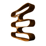 Vireon Sculpted Solid Wood Decorative Bookshelf Brown - Timberustic Decorative Bookshelf