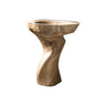 Vireon Sculpted Solid Wood Pedestal Sink Natural Oak - Timberustic Pedestal Sink