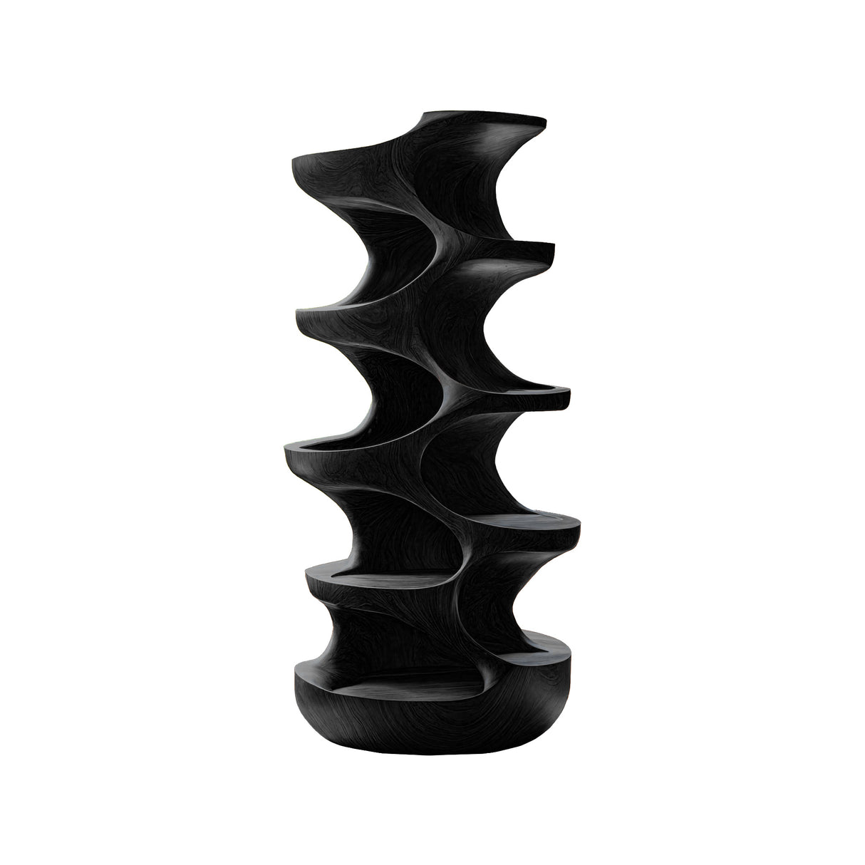 Virex Sculpted Solid Wood Tree-Inspired Cat Tree Shelf Black - Timberustic Cat Tree Shelf