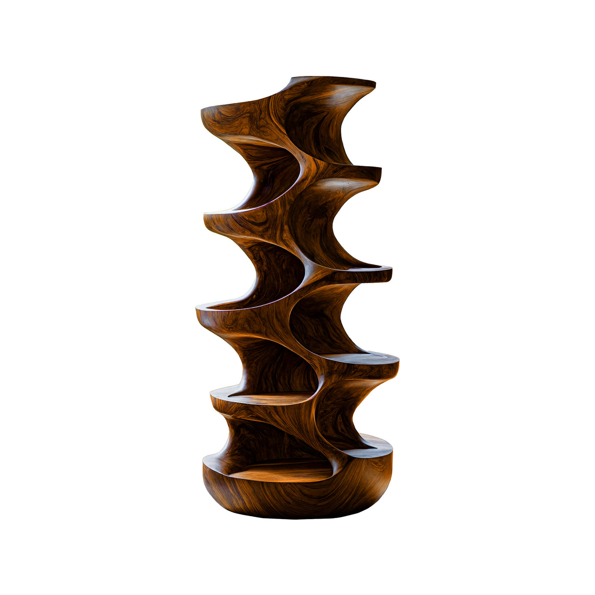 Virex Sculpted Solid Wood Tree-Inspired Cat Tree Shelf Brown - Timberustic Cat Tree Shelf