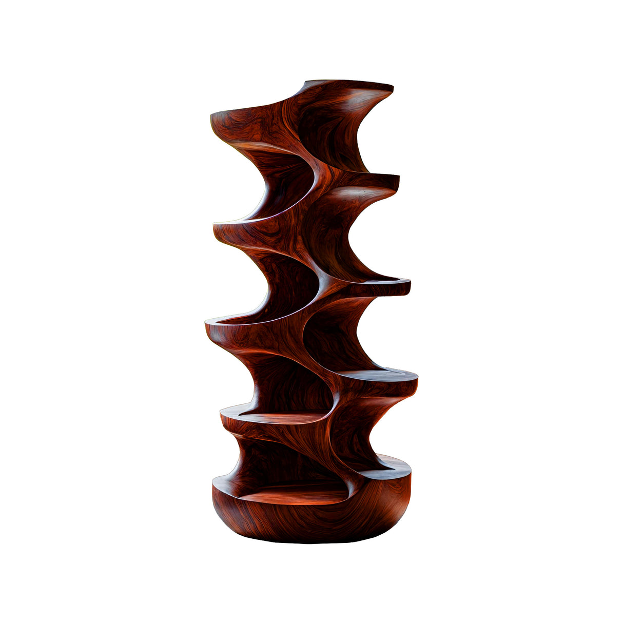 Virex Sculpted Solid Wood Tree-Inspired Cat Tree Shelf Mahogany - Timberustic Cat Tree Shelf