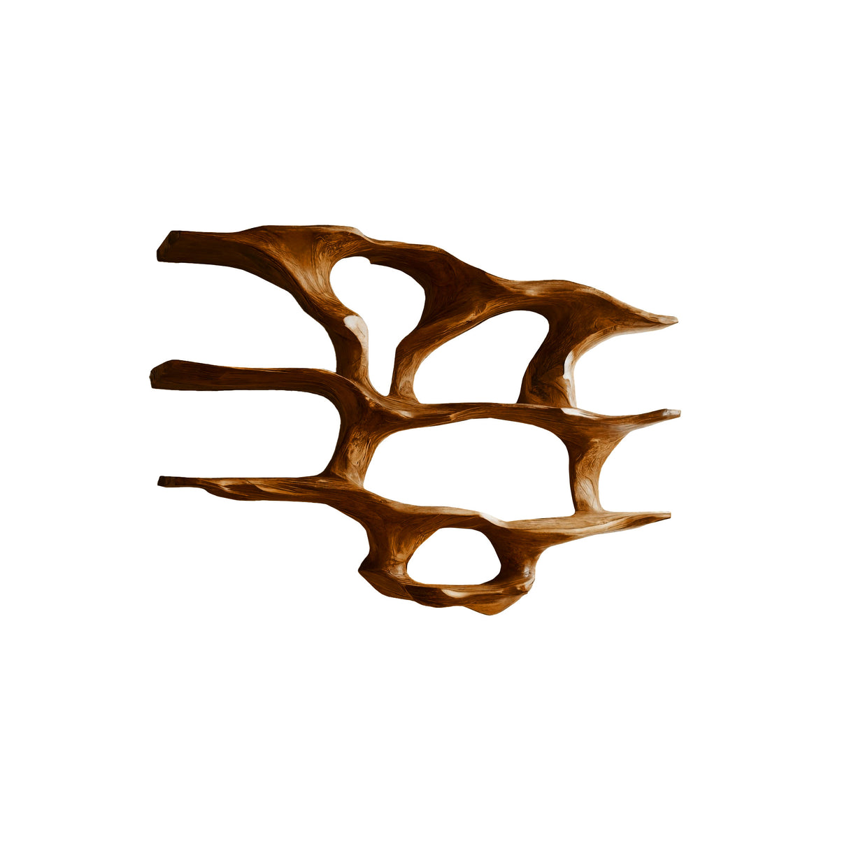 Vireya Live Edge Solid Wood Floating Kitchen Shelf Brown - Timberustic Floating Kitchen Shelf