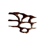 Vireya Live Edge Solid Wood Floating Kitchen Shelf Dark Walnut - Timberustic Floating Kitchen Shelf