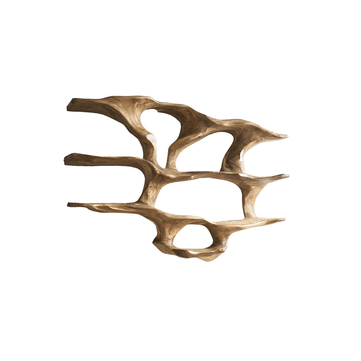 Vireya Live Edge Solid Wood Floating Kitchen Shelf Natural Oak - Timberustic Floating Kitchen Shelf