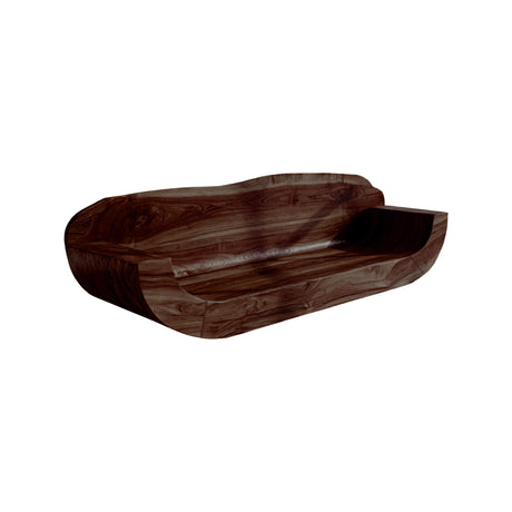 Vireza Sculpted Solid Wood Sofa Dark Walnut - Timberustic Sofa