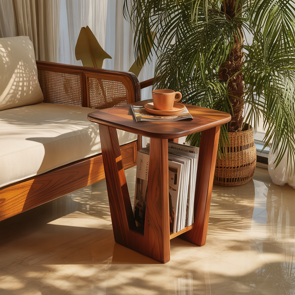 VistaFrame Solid Wood Side Table