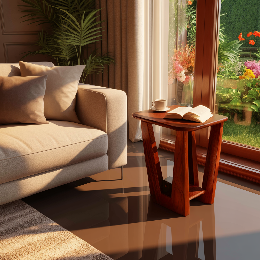 VistaFrame Solid Wood Side Table