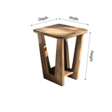 VistaFrame Solid Wood Side Table