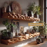 Vorenth Sculpted Solid Wood Floating Shelf SPA241358 - Timberustic Floating Shelf