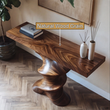 Vylaris Sculpted Solid Wood Console Table - Timberustic Console Table