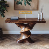 Vylaris Sculpted Solid Wood Console Table - Timberustic Console Table