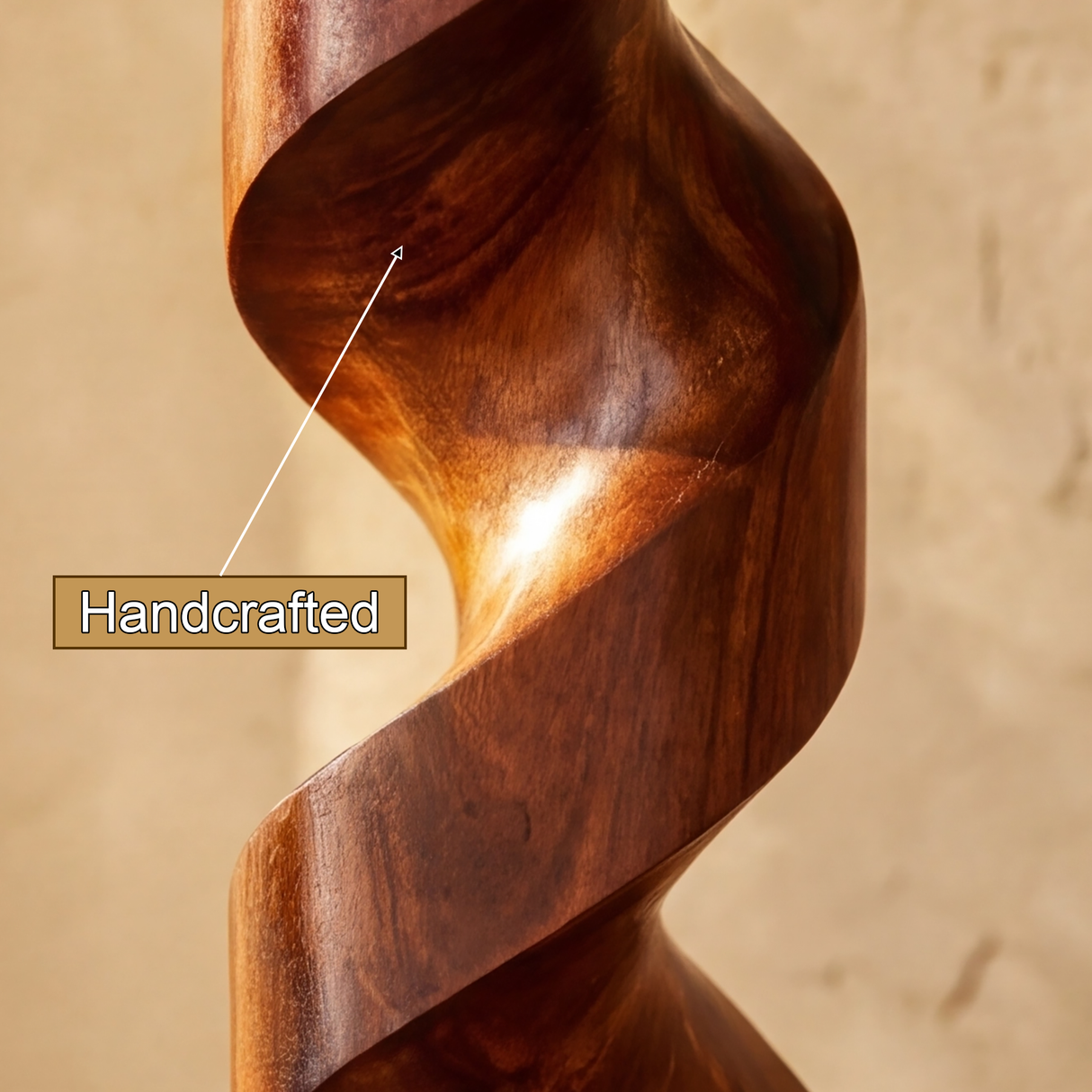 Wave Form Solid Wood Pedestal Stand - Timberustic Pedestal Stand