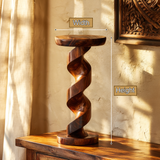 Wave Form Solid Wood Pedestal Stand - Timberustic Pedestal Stand