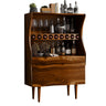 Wavecrest Sculpted Solid Wood Bar Cabinet Brown - Timberustic Bar Cabinet
