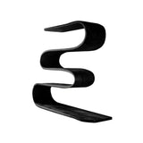 Waveflow Solid Wood Floating Bookshelf Black - Timberustic Floating Bookshelf