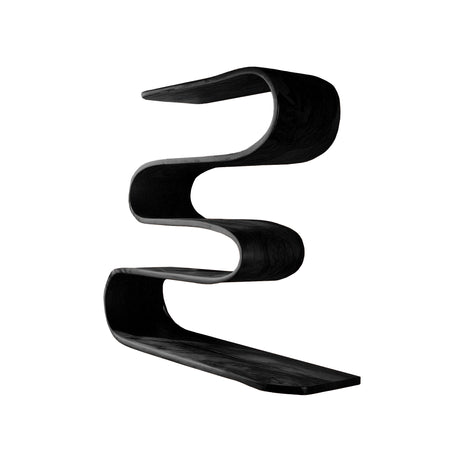 Waveflow Solid Wood Floating Bookshelf