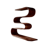 Waveflow Solid Wood Floating Bookshelf Dark Walnut - Timberustic Floating Bookshelf