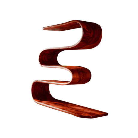 Waveflow Solid Wood Floating Bookshelf