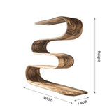 Waveflow Solid Wood Floating Bookshelf - Timberustic Floating Bookshelf