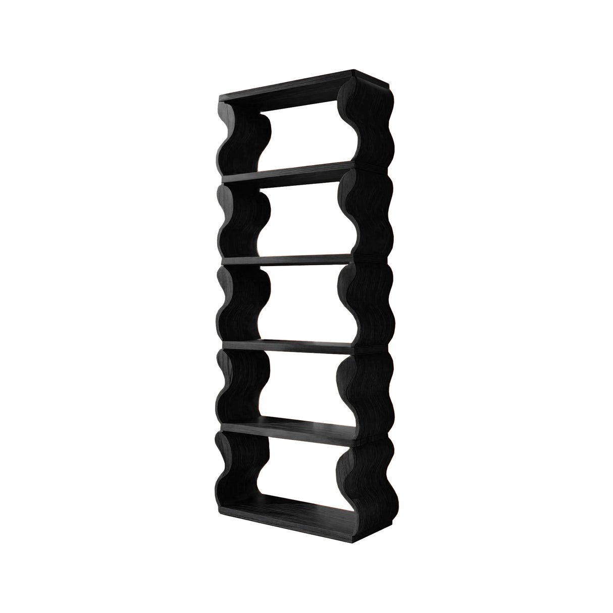 Waveform Live Edge Solid Wood Bookshelf