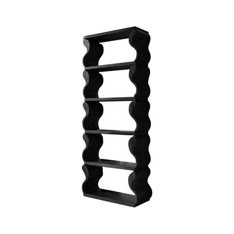 Waveform Live Edge Solid Wood Bookshelf