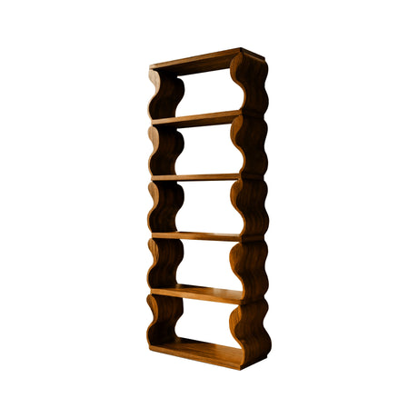 Waveform Live Edge Solid Wood Bookshelf