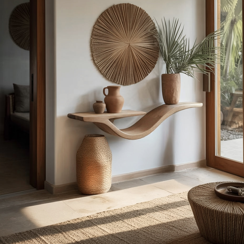 Waveform Solid Wood Floating Shelf