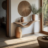 Waveform Solid Wood Floating Shelf