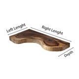 Waveline Live Edge Solid Wood Corner Floating Shelf