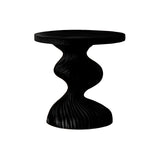 Waveline Sculpted Solid Wood Bedside Table