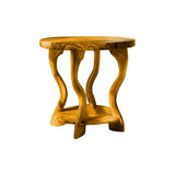 Wavevine Sculpted Solid Wood Side Table