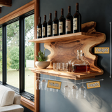 Westhaven Live Edge Handcrafted Floating Shelf Wine SPA898524 - Timberustic Floating Wine Shelf