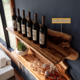Westhaven Live Edge Handcrafted Floating Shelf Wine SPA898524 - Timberustic Floating Wine Shelf