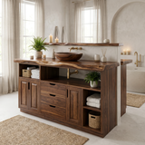 Westhaven Live Edge Solid Wood Freestanding Bathroom Vanity with Drawers