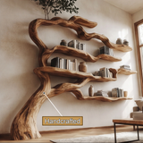 Wildbough Handcrafted Solid Wood Tree Bookshelf - Timberustic Tree Bookshelf