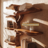 Wildgrove Live Edge Solid Wood Tree Bookshelf - Timberustic Tree Bookshelf