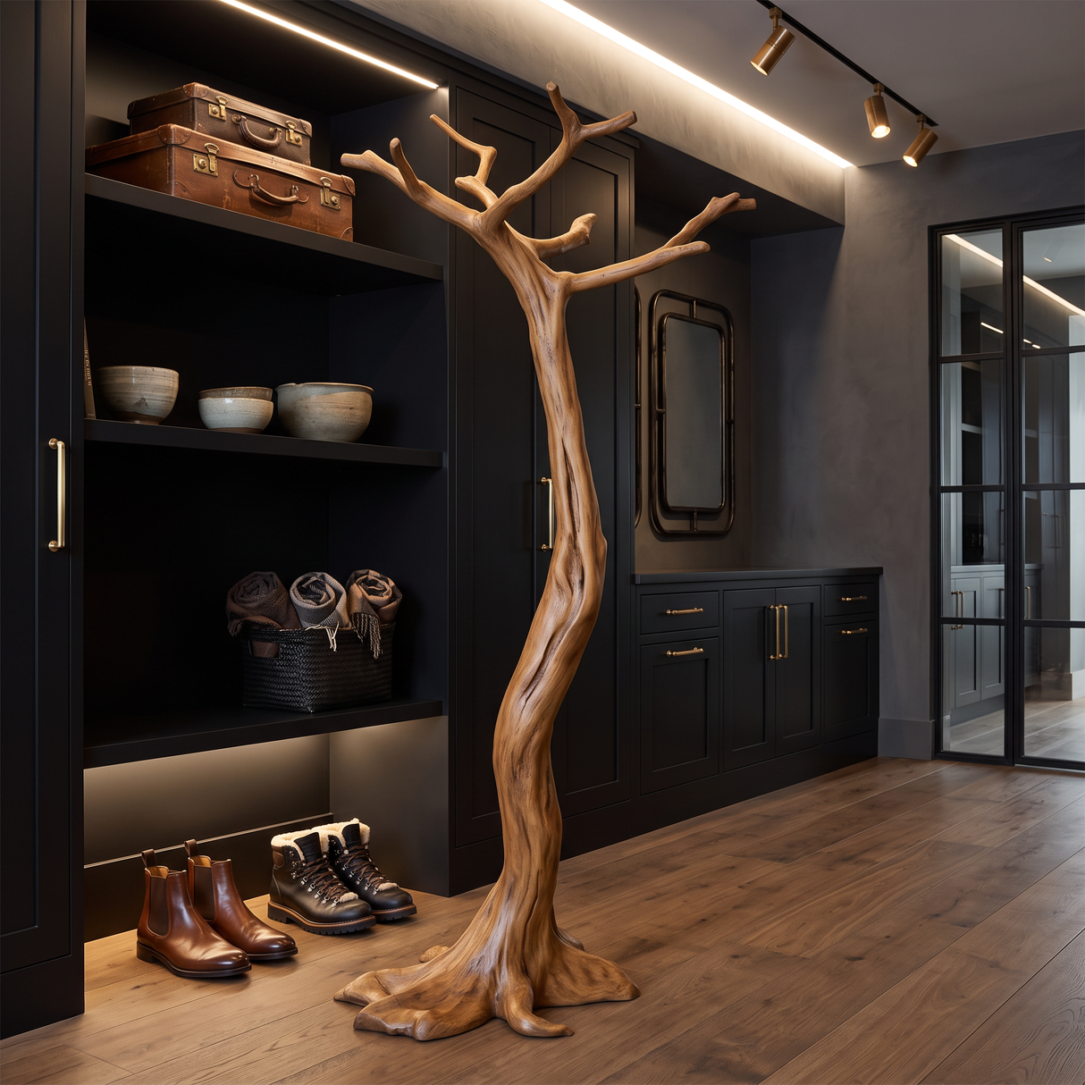 Wildmere Handcrafted Sculpted Solid Wood Tree Coat Rack