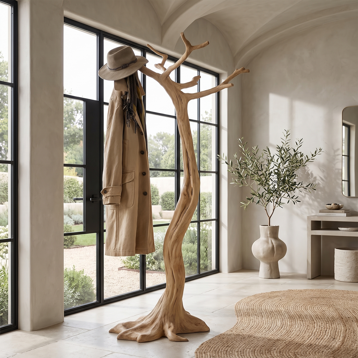 Wildmere Handcrafted Sculpted Solid Wood Tree Coat Rack