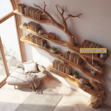 Wildwood Organic Solid Wood Tree Bookshelf - Timberustic Tree Bookshelf