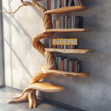 Willowcrest Handcrafted Solid Wood Tree Bookshelf